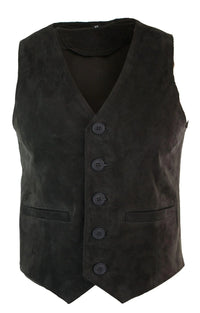 Meeste vest, ehtsast seemisnahast, retro-vintage läänelik vest, pruun