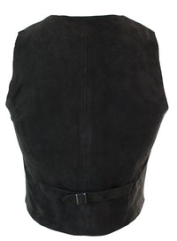 Meeste vest, ehtsast seemisnahast, retro-vintage läänelik vest, pruun