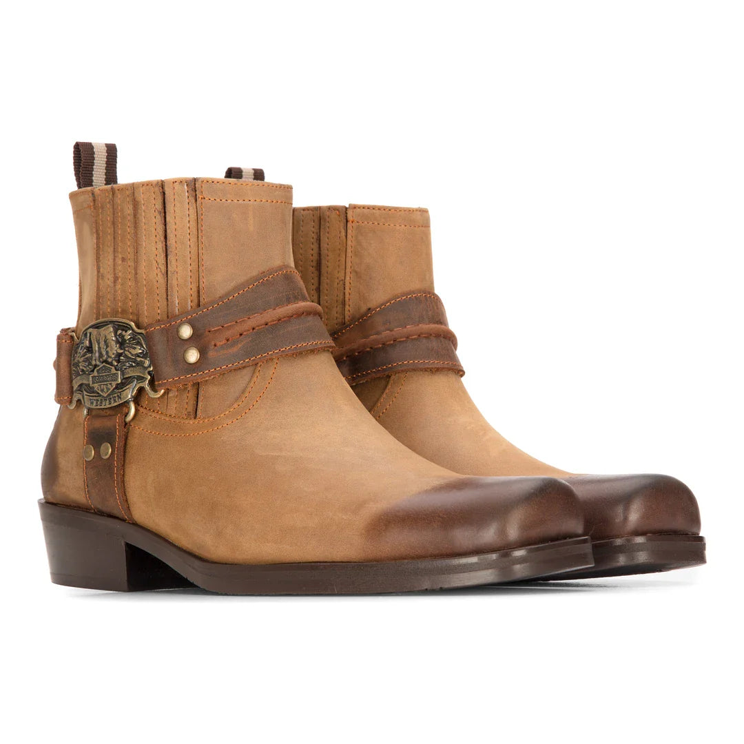 Meeste Western Cowboy saapad, pruunid, vintage kandilise ninaga, maastikusõiduks, jahipidamiseks, matkamiseks, päris nahast, ratsutamiseks ja jalgratturitele.