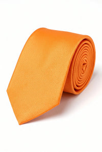 Meeste oranž õhuke 6 cm ühevärviline lips