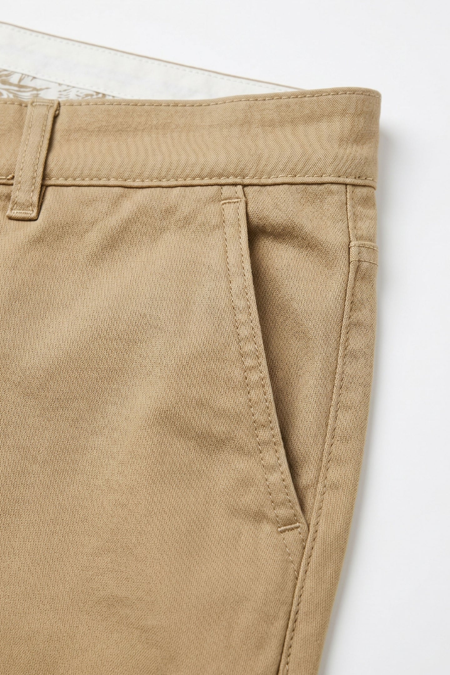 Meeste khaki värvi linasegu chino-püksid Tencel puuvillast õhukesest suvematerjalist