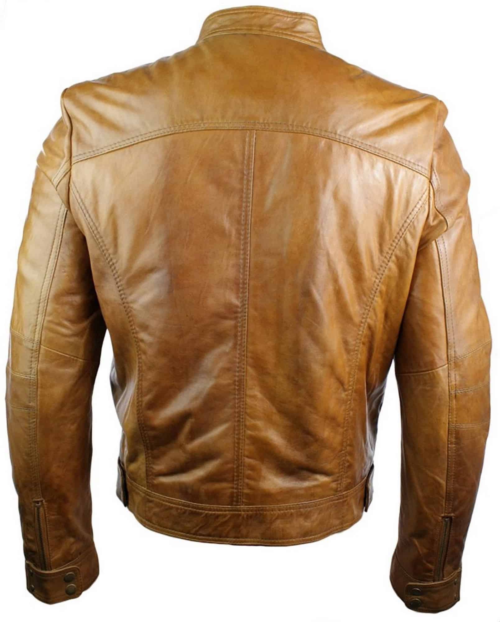 Ehtne nahk, must lukuga, kitsas lõige, meeste bikerjakk, retro, vintage, nutikas vabaaja, pruun