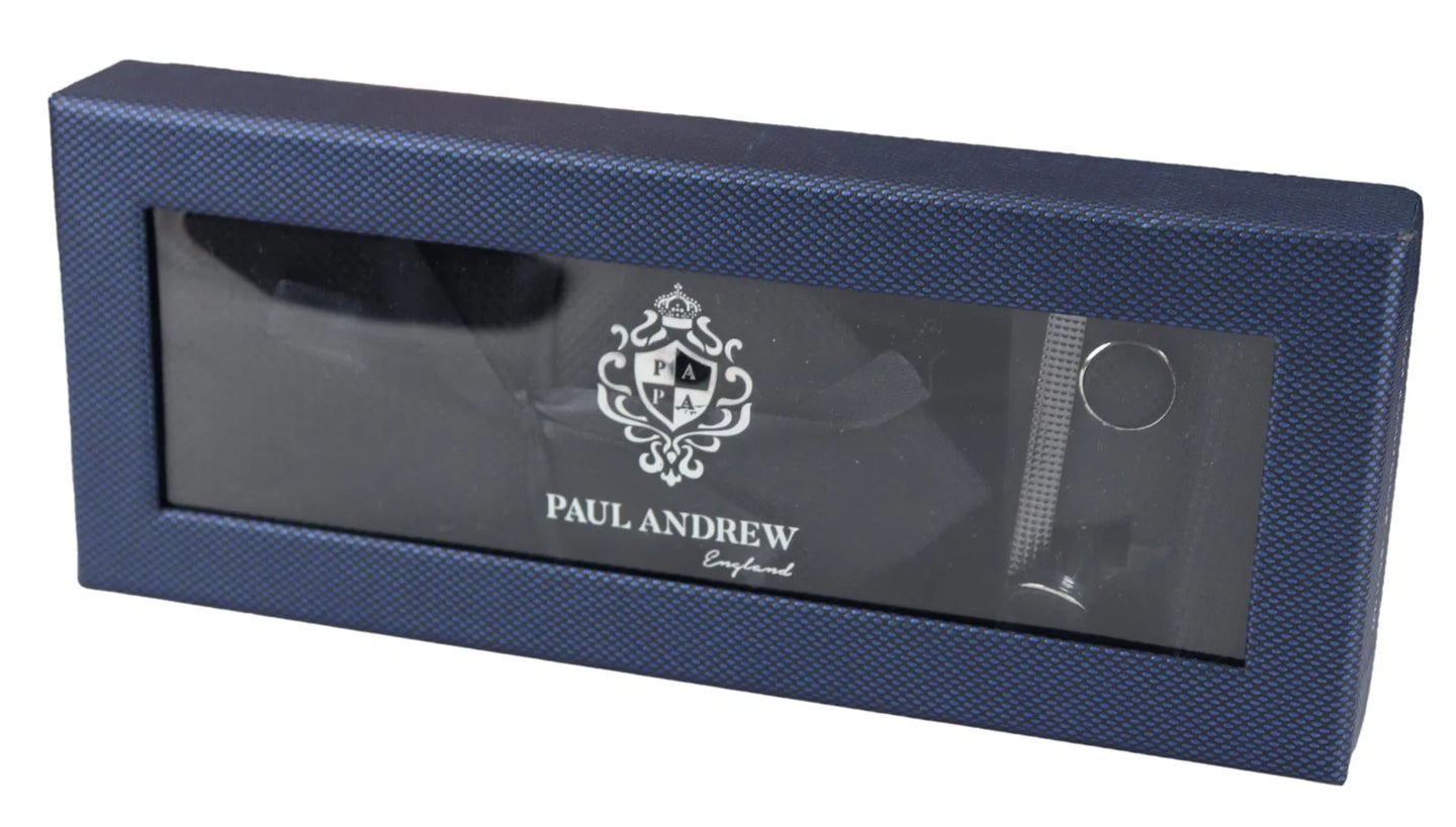 Satiinist siidist tekstuuriga musta lipsu kinkekomplekt, taskurätik, mansetinööbid, matt satiinist lips