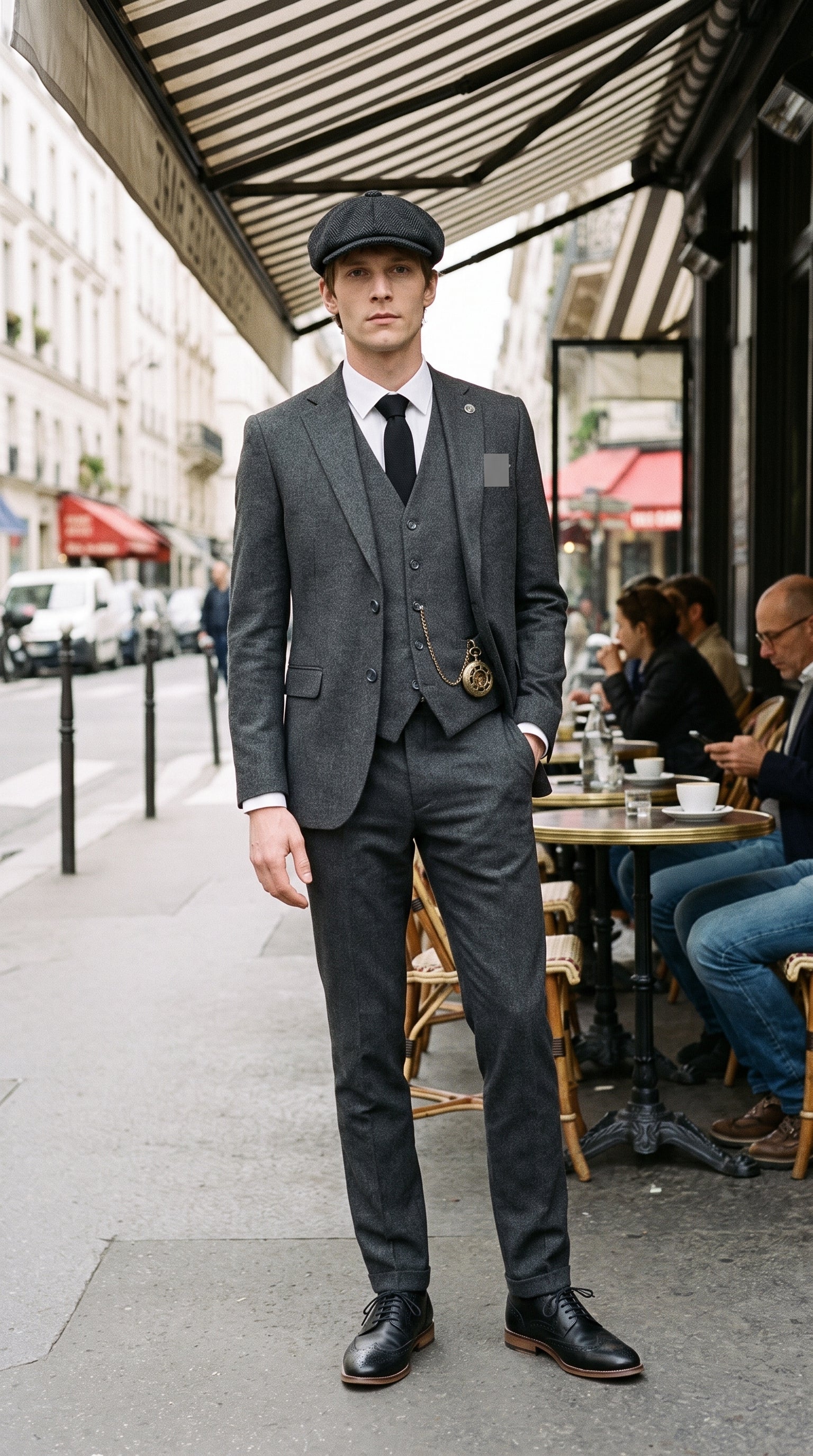 Look #831 styled with Meeste hall villane 1920ndate Peaky Blindersi ülikond