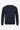 Meeste tumesinine puuvillasegu ümara kaelusega dressipluus pikkade varrukatega veniv pullover