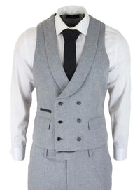 Meeste villane kolmeosaline hall ülikond, kaherealine vest, pulmapidu, vintage 1920ndad