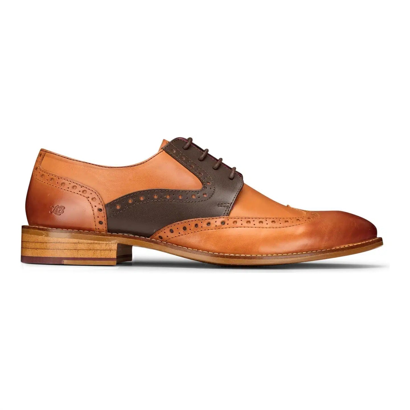 Meeste pruunid tumesinised pruunid punased brogue-kingad paeltega klassikalised vintage-stiilis pidulikud pärisnahast kingad