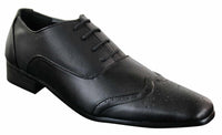 Gio Gino 907001 meeste mustad elegantsed pidulikud PU nahast paeltega brogue-kingad Gatsby Itaalia klassikalised kingad