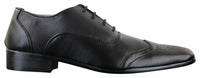 Gio Gino 907001 meeste mustad elegantsed pidulikud PU nahast paeltega brogue-kingad Gatsby Itaalia klassikalised kingad