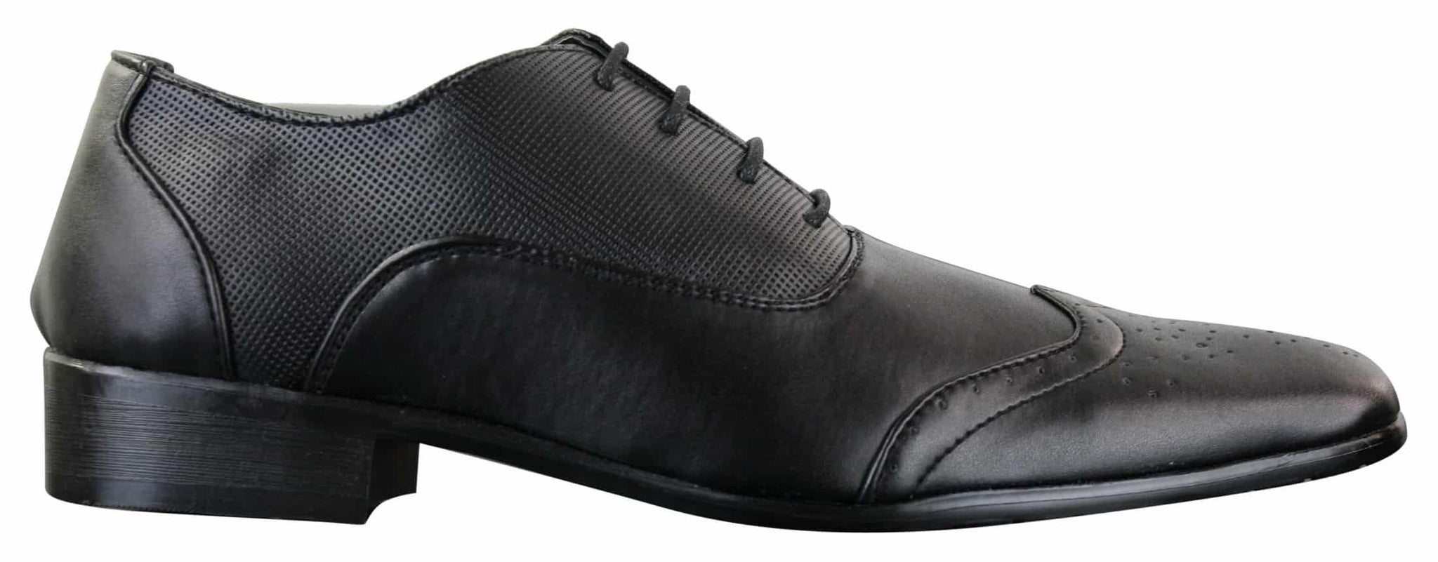 Gio Gino 907001 meeste mustad elegantsed pidulikud PU nahast paeltega brogue-kingad Gatsby Itaalia klassikalised kingad