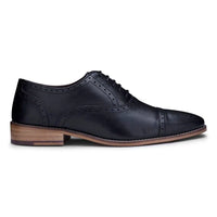 Meeste päris nahast klassikalised mustad paeltega brogue-kingad, elegantsed ja pidulikud nahast vintage-kingad