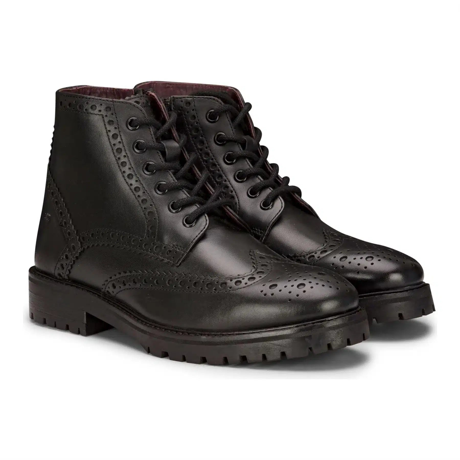 Meeste päris nahast paeltega platvormsaapad, brogue stiilis, punkrokk, must, tan