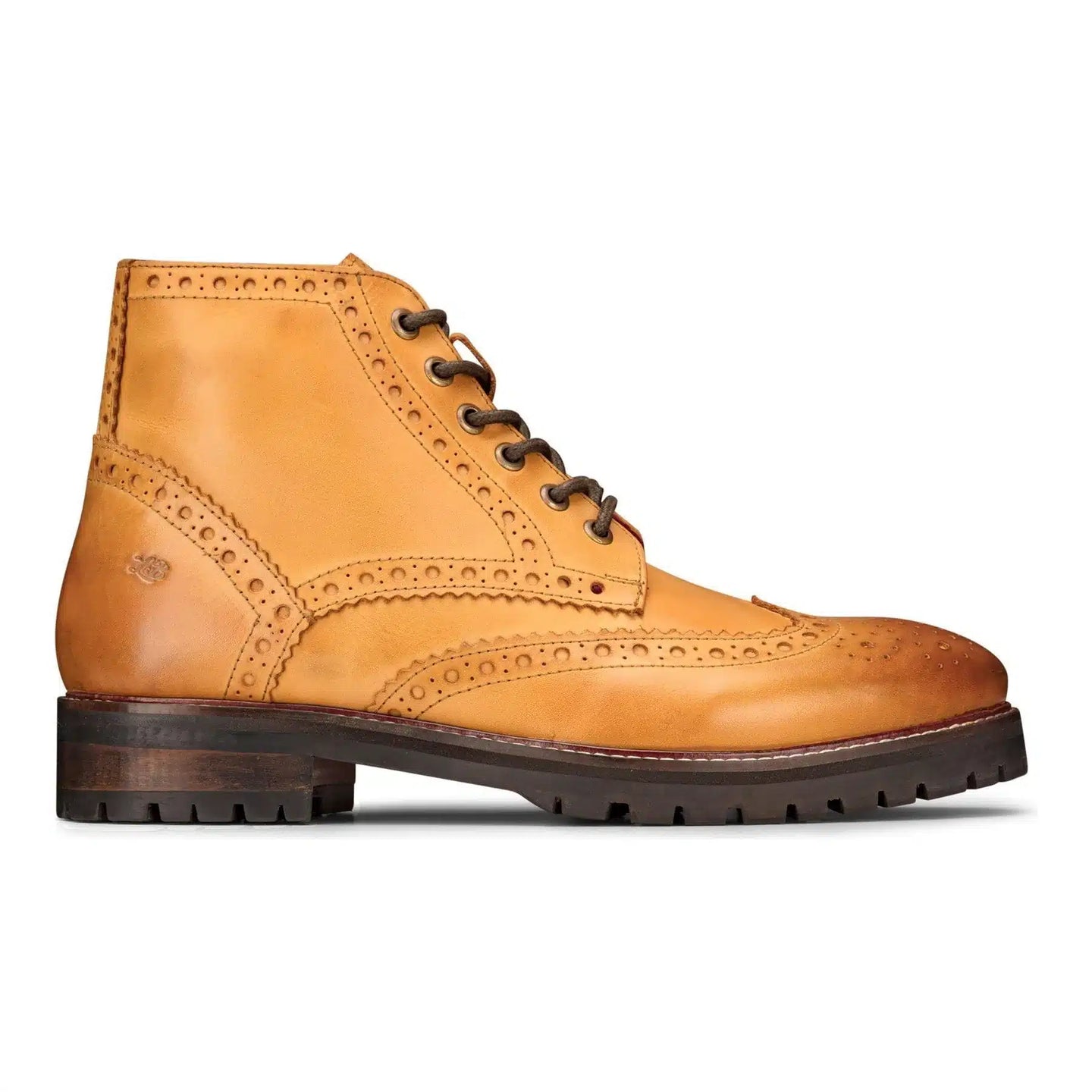 Meeste päris nahast paeltega platvormsaapad, brogue stiilis, punkrokk, must, tan
