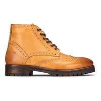 Meeste päris nahast paeltega platvormsaapad, brogue stiilis, punkrokk, must, tan