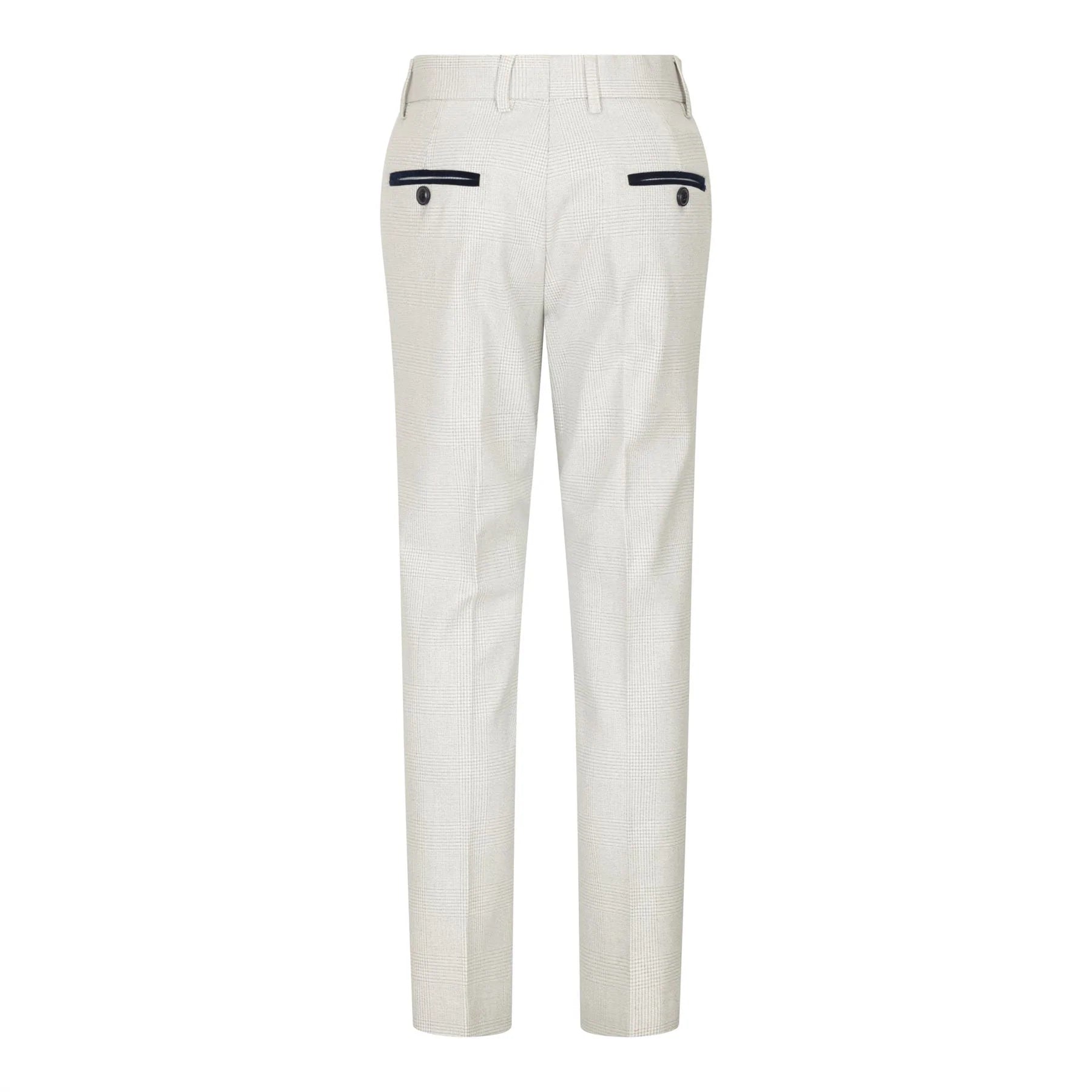 Poiste kolmeosaline kreemikas tviidülikond pulmapeole ruuduline rätsepatööna valminud elegantne pidulik ülikond