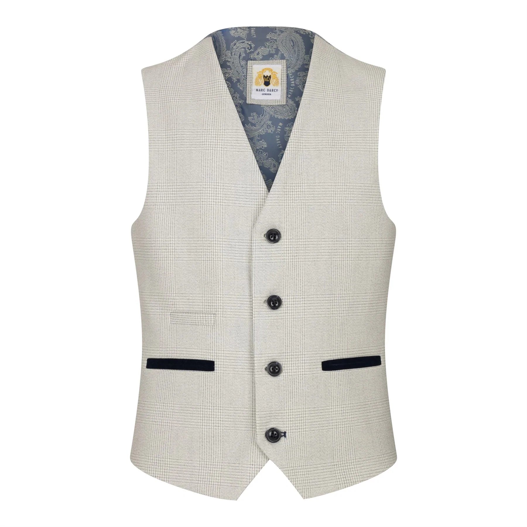 Poiste kolmeosaline kreemikas tviidülikond pulmapeole ruuduline rätsepatööna valminud elegantne pidulik ülikond