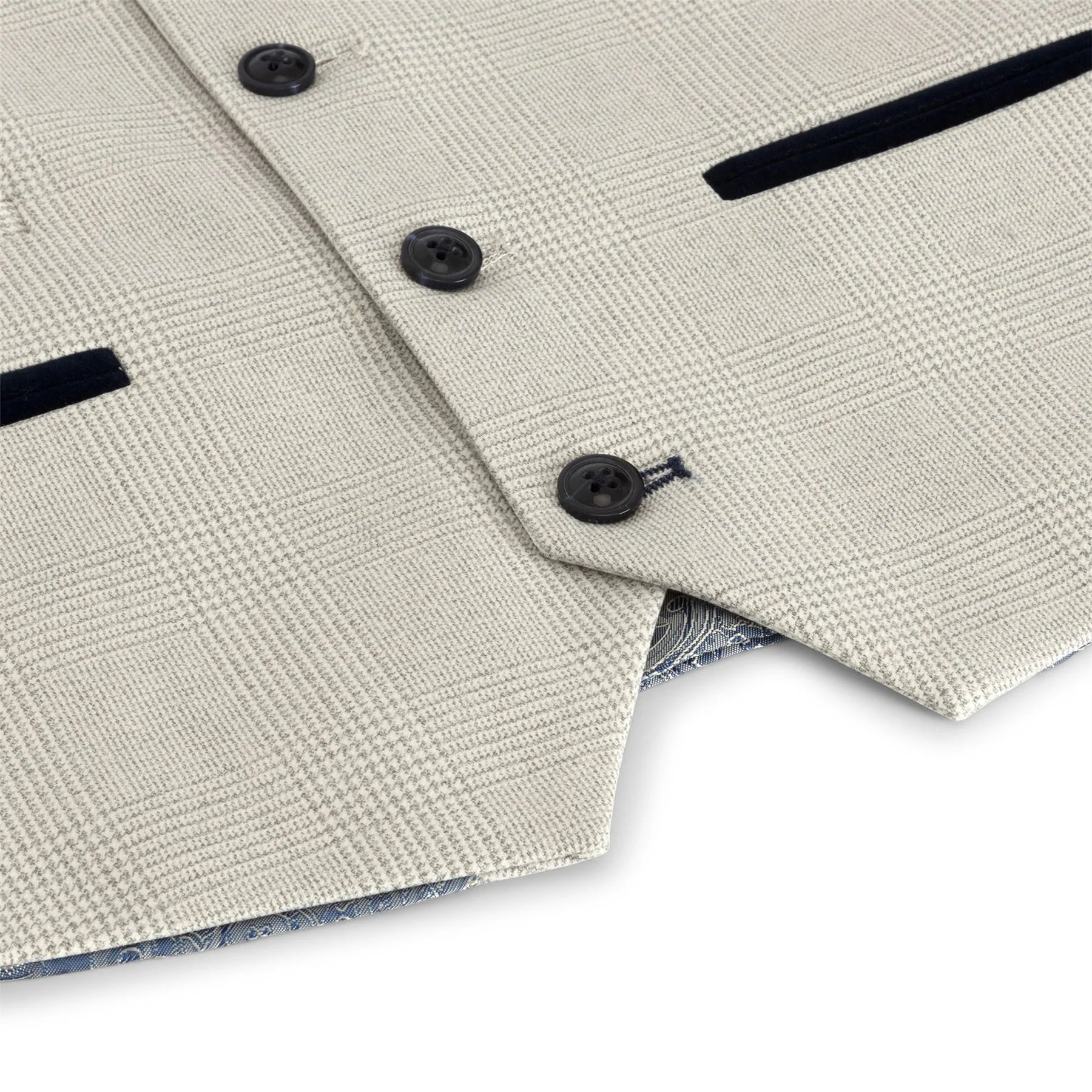 Poiste kolmeosaline kreemikas tviidülikond pulmapeole ruuduline rätsepatööna valminud elegantne pidulik ülikond