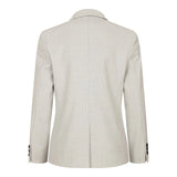 Poiste kolmeosaline kreemikas tviidülikond pulmapeole ruuduline rätsepatööna valminud elegantne pidulik ülikond