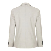 Poiste kolmeosaline kreemikas tviidülikond pulmapeole ruuduline rätsepatööna valminud elegantne pidulik ülikond