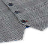 Poiste kolmeosaline kreemikas tviidülikond pulmapeole ruuduline rätsepatööna valminud elegantne pidulik ülikond