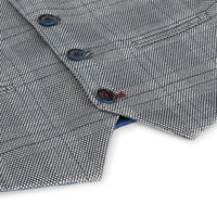 Poiste kolmeosaline kreemikas tviidülikond pulmapeole ruuduline rätsepatööna valminud elegantne pidulik ülikond