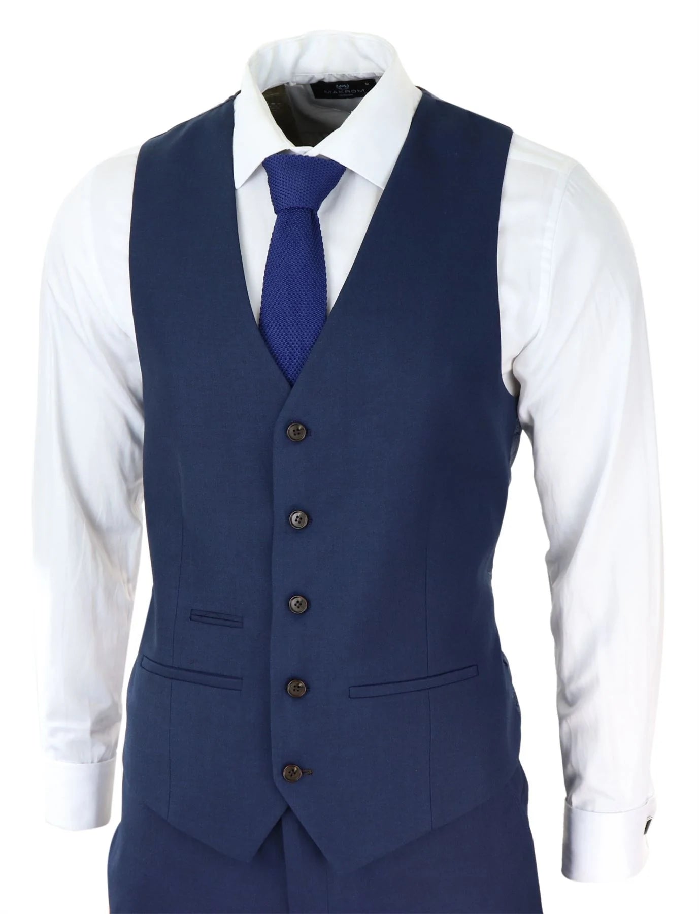 Meeste tumesinine kolmeosaline ülikond rätsepatööna valminud elegantne pidulik klassikaline pulmakleit retro vintage
