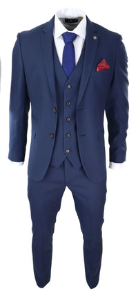 Meeste tumesinine kolmeosaline ülikond rätsepatööna valminud elegantne pidulik klassikaline pulmakleit retro vintage