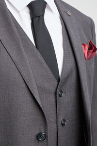 Meeste tumehall söekarva kolmeosaline ülikond klassikalise õmblusega pulmadeks ja suviseks lõpupalliks