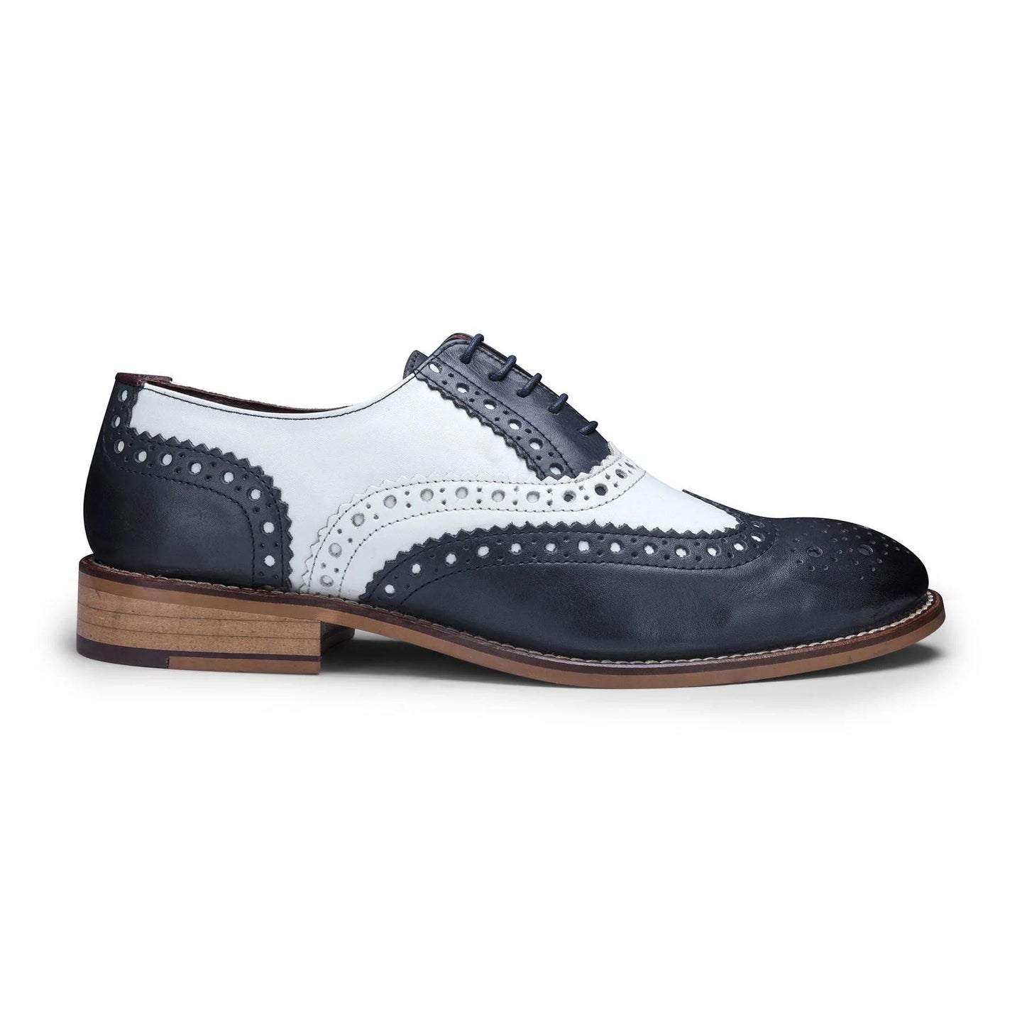 Meeste päris nahast vintage kingad, brogue-nahast, 1920ndate seemisnahast tviidist ja paeltega kingad, elegantsed ja pidulikud