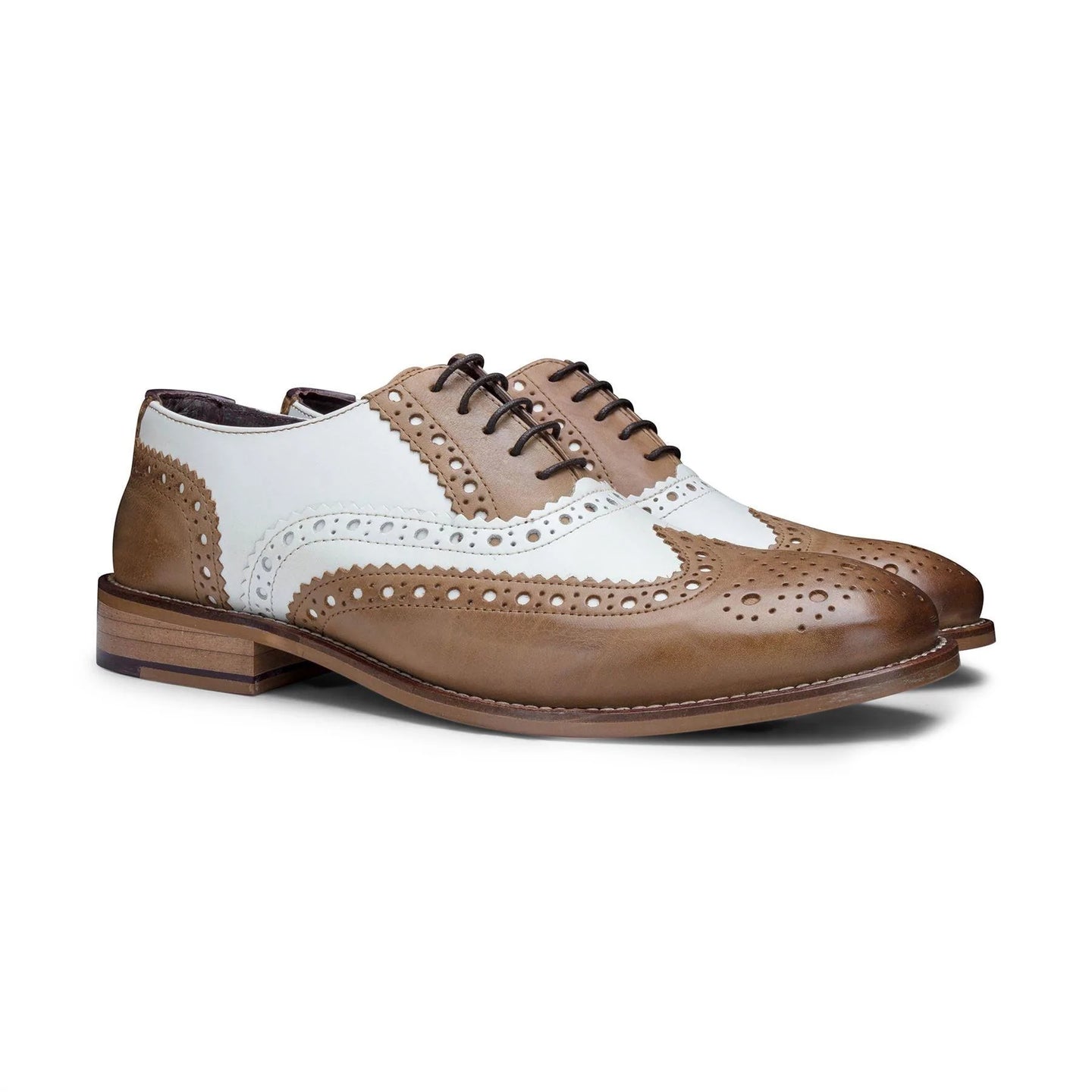 Meeste päris nahast vintage kingad, brogue-nahast, 1920ndate seemisnahast tviidist ja paeltega kingad, elegantsed ja pidulikud