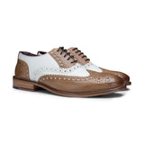 Meeste päris nahast vintage kingad, brogue-nahast, 1920ndate seemisnahast tviidist ja paeltega kingad, elegantsed ja pidulikud