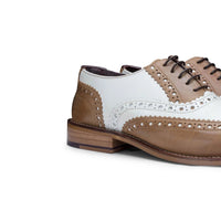 Meeste päris nahast vintage kingad, brogue-nahast, 1920ndate seemisnahast tviidist ja paeltega kingad, elegantsed ja pidulikud