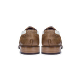 Meeste päris nahast vintage kingad, brogue-nahast, 1920ndate seemisnahast tviidist ja paeltega kingad, elegantsed ja pidulikud
