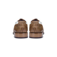 Meeste päris nahast vintage kingad, brogue-nahast, 1920ndate seemisnahast tviidist ja paeltega kingad, elegantsed ja pidulikud