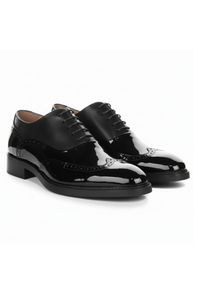 Harry - meeste mustad lakknahast brogue-kingad