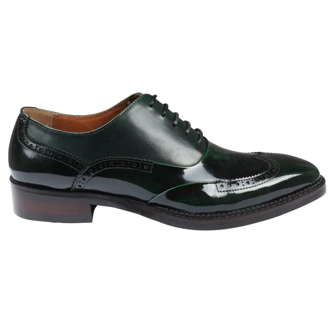 Harry - meeste rohelised lakknahast brogue-kingad