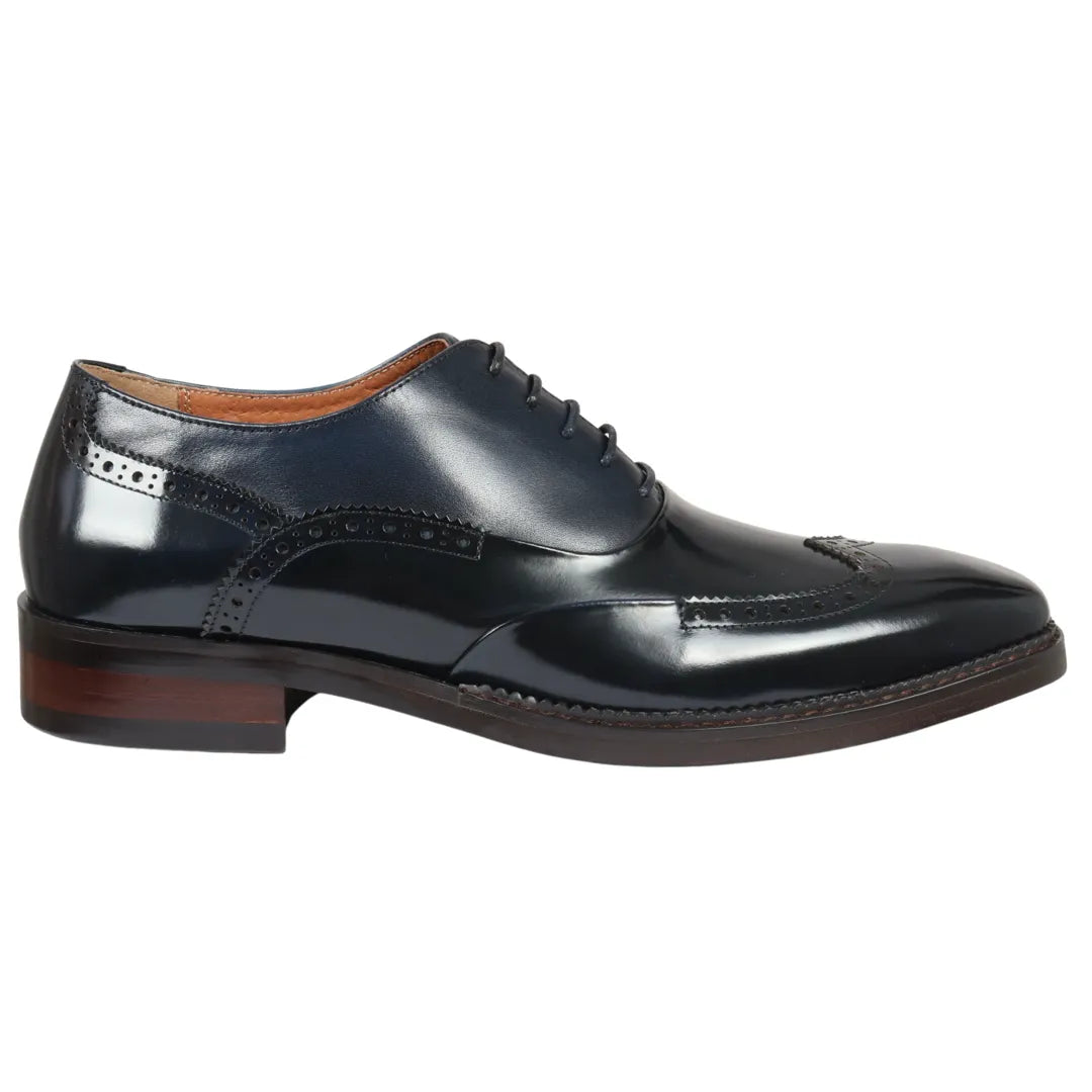 Harry - Meeste tumesinised lakknahast brogue-kingad