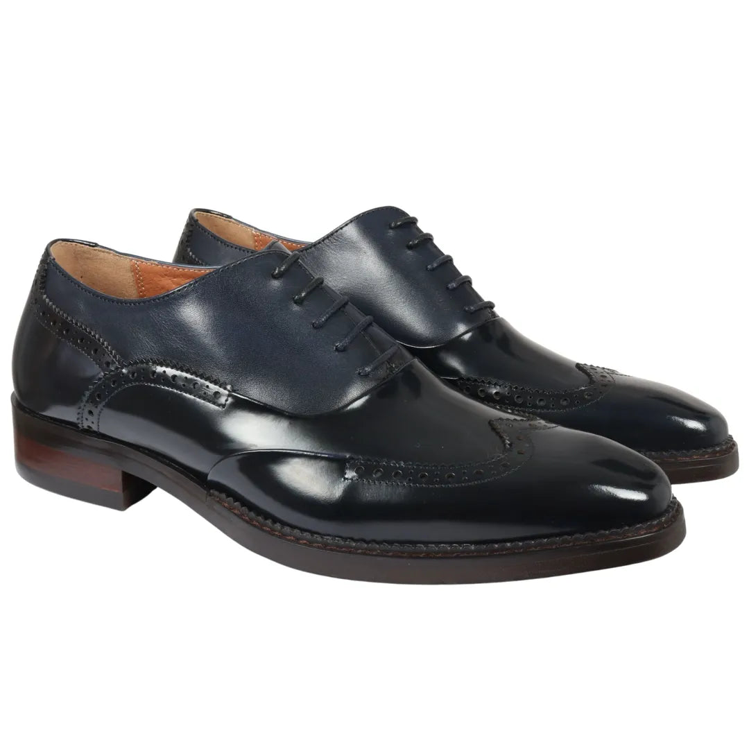 Harry - Meeste tumesinised lakknahast brogue-kingad