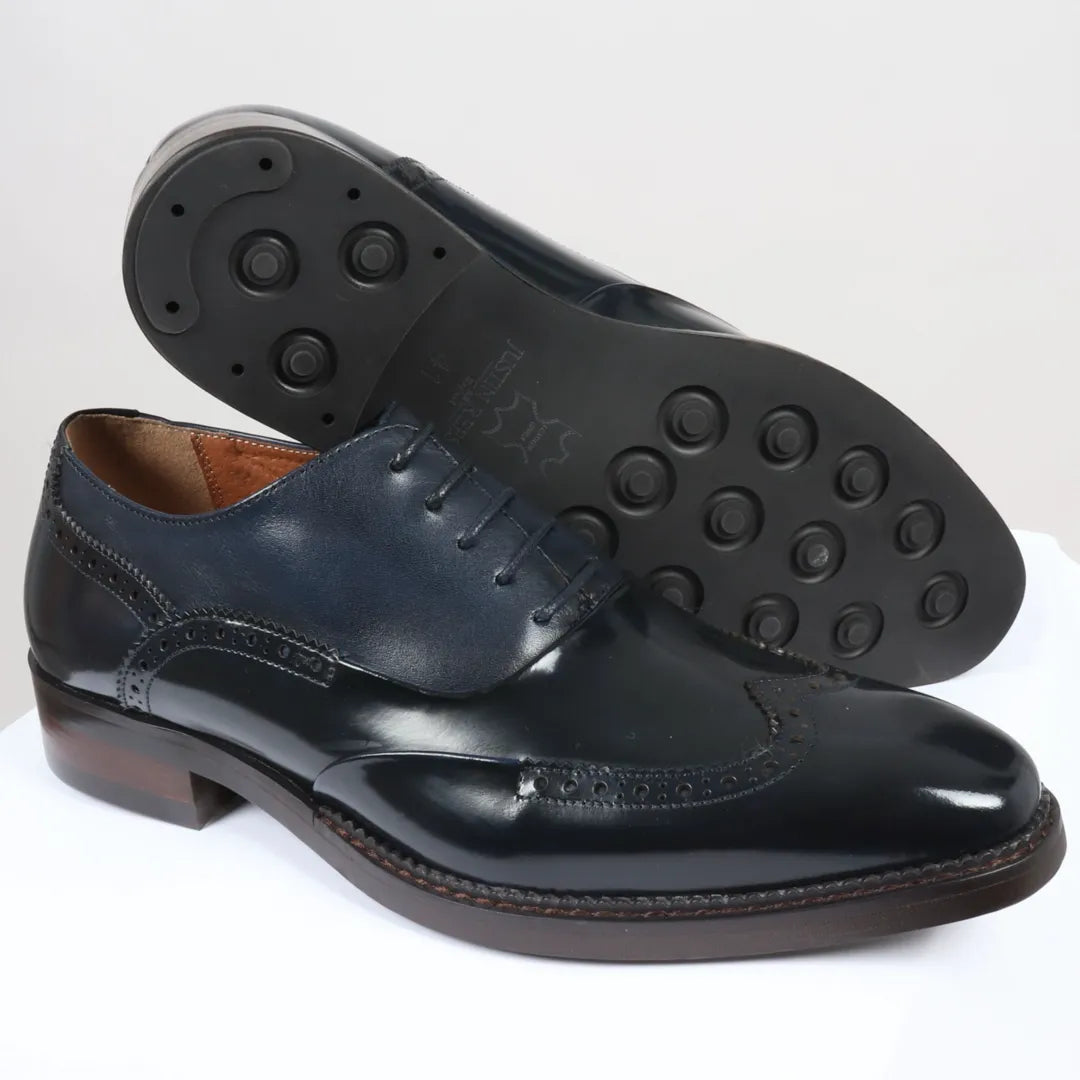 Harry - Meeste tumesinised lakknahast brogue-kingad