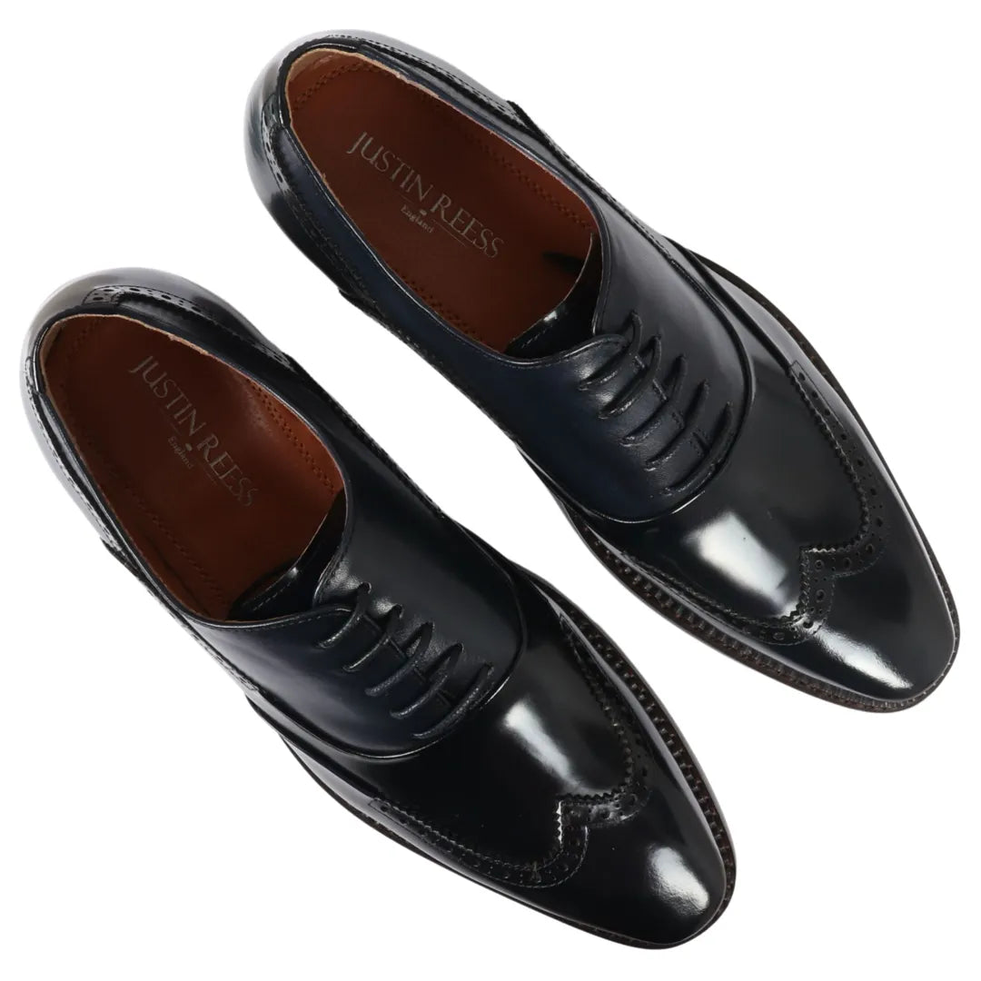 Harry - Meeste tumesinised lakknahast brogue-kingad