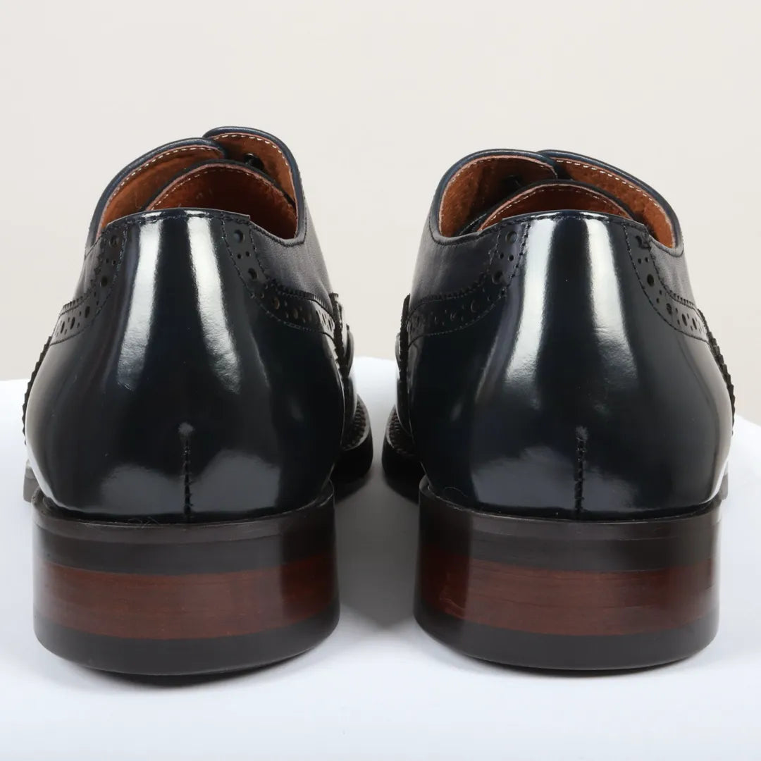 Harry - Meeste tumesinised lakknahast brogue-kingad