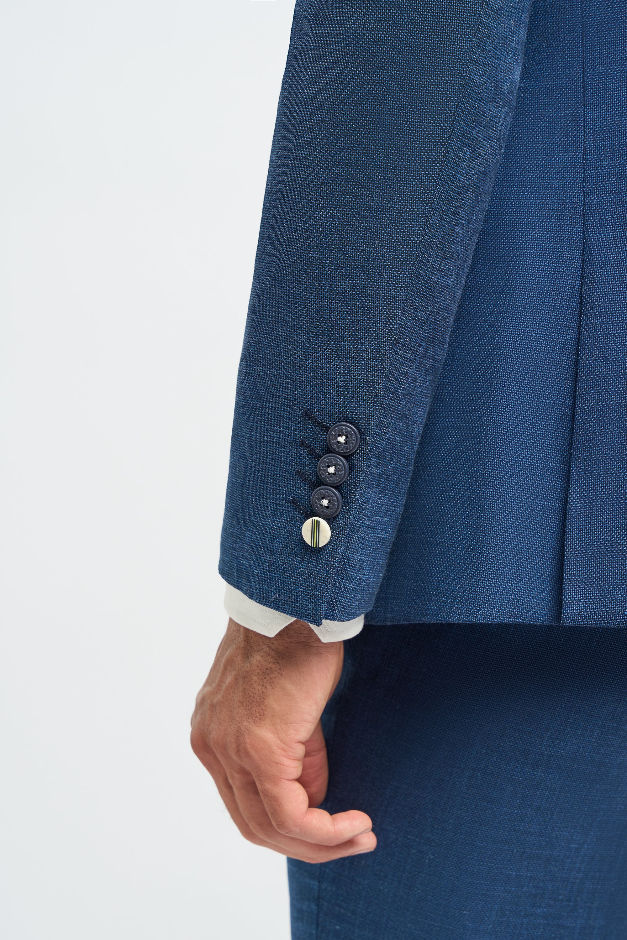 Meeste sinine suvine linane ülikond