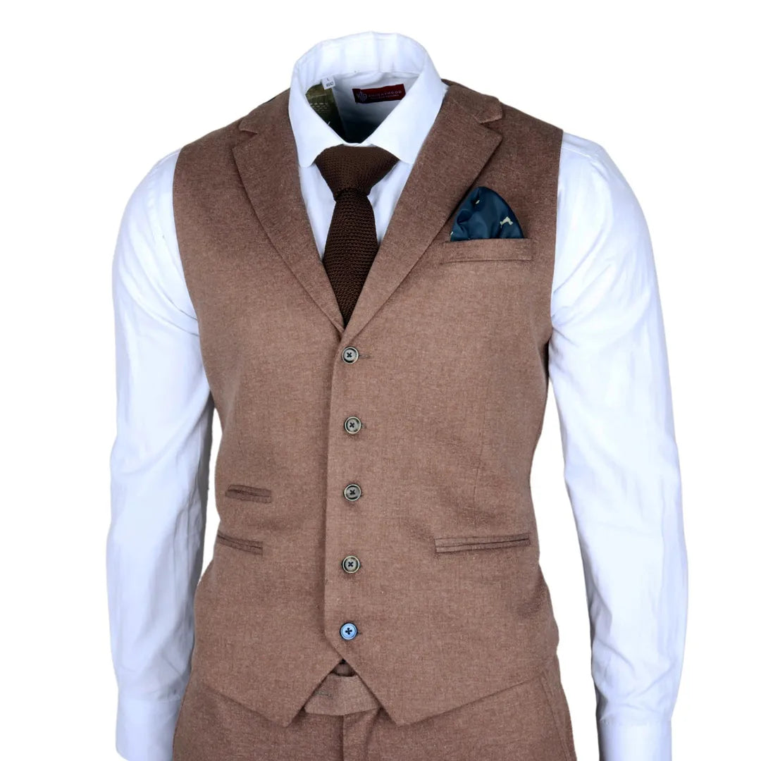 Nathan meeste pruun kolmeosaline kitsas ülikond