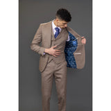 Nathan meeste pruun kolmeosaline kitsas ülikond