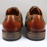 Ross - meeste lillelise mustriga pruunid brogue-mustriga nahkkingad