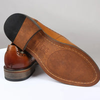 Ross - meeste lillelise mustriga pruunid brogue-mustriga nahkkingad