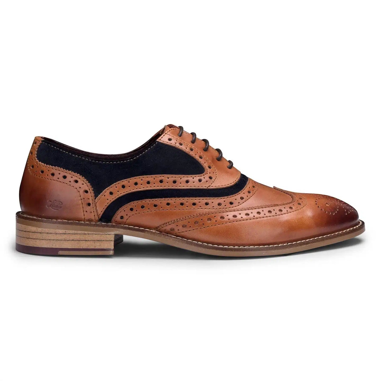 Meeste päris nahast vintage kingad, brogue-nahast, 1920ndate seemisnahast tviidist ja paeltega kingad, elegantsed ja pidulikud