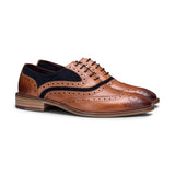 Meeste päris nahast vintage kingad, brogue-nahast, 1920ndate seemisnahast tviidist ja paeltega kingad, elegantsed ja pidulikud