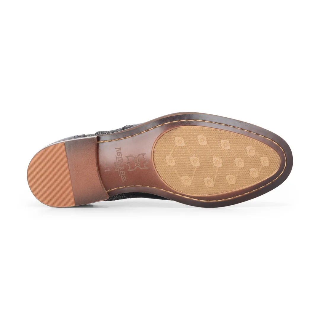 Albert - meeste mustad tviidnahast brogue-kingad