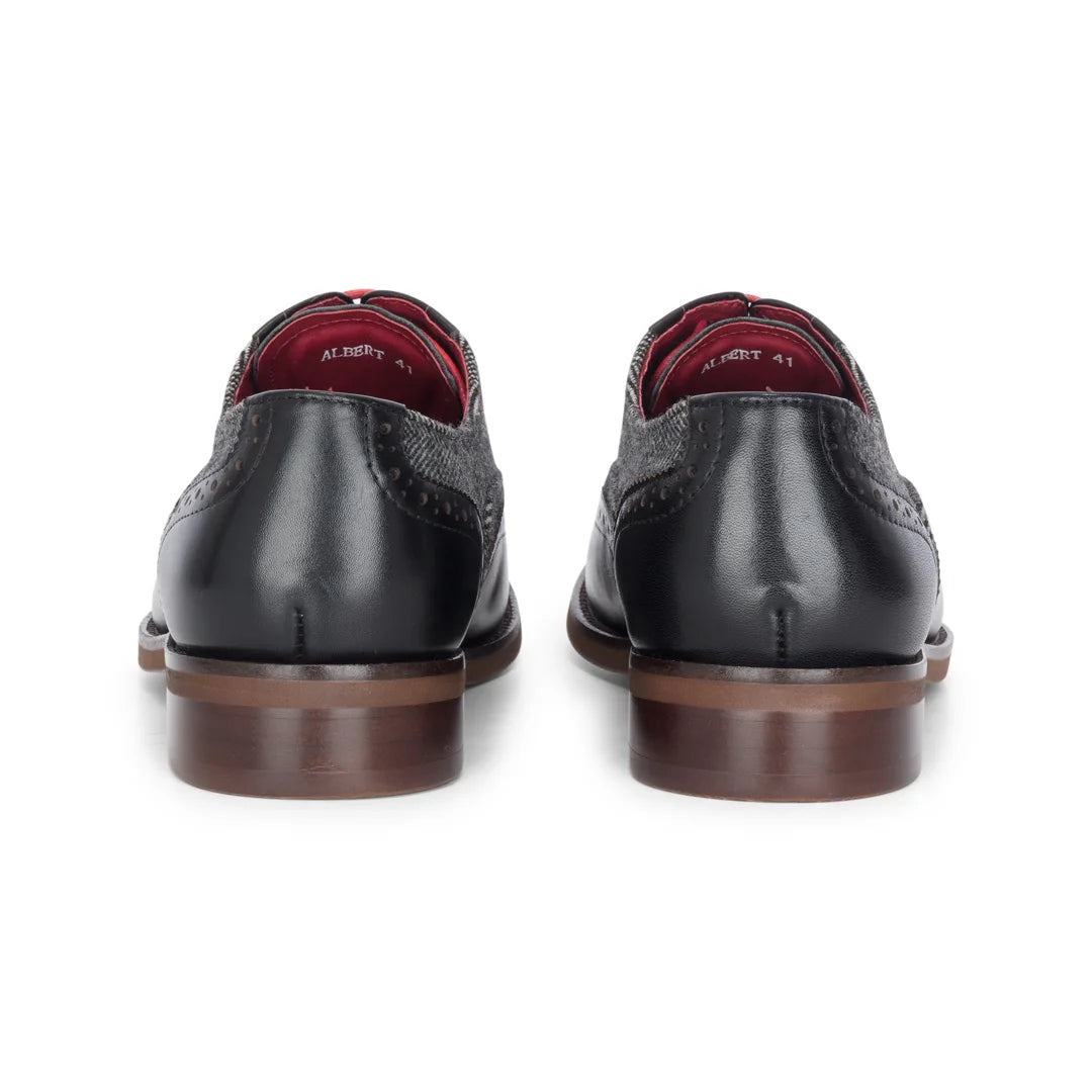 Albert - meeste mustad tviidnahast brogue-kingad